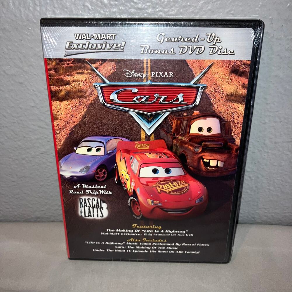 Dvd Sealed New Disney Cars Walmart Exclusive Bonus Rascal Flatts Music Video